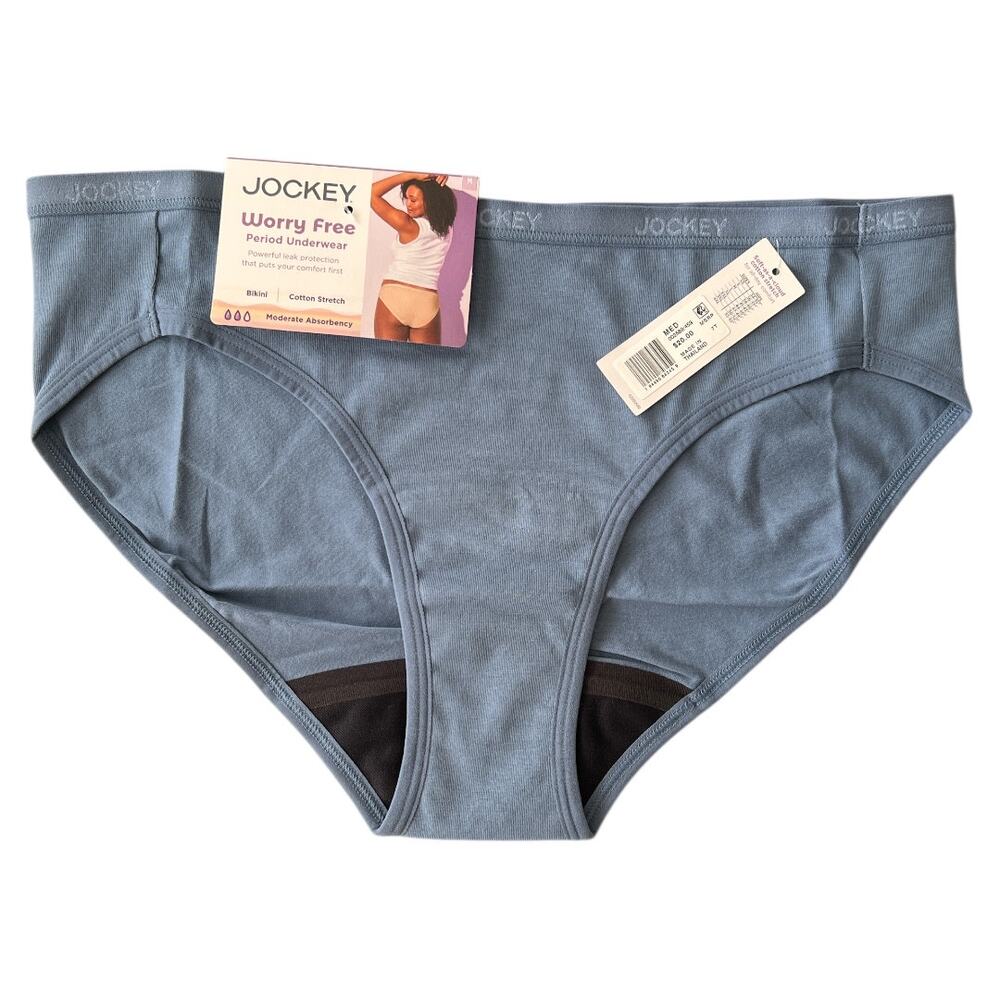 Jockey Panty Blue Worry Free Period Underwear, M